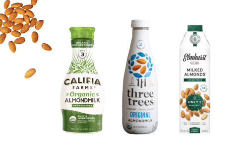 higher protein almond milks: Clifia Farms, Three trees, Elmhurst. Veg Out With Maria