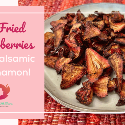 Air-fried strawberries with balsamic and cinnamon! Veg Out With Maria